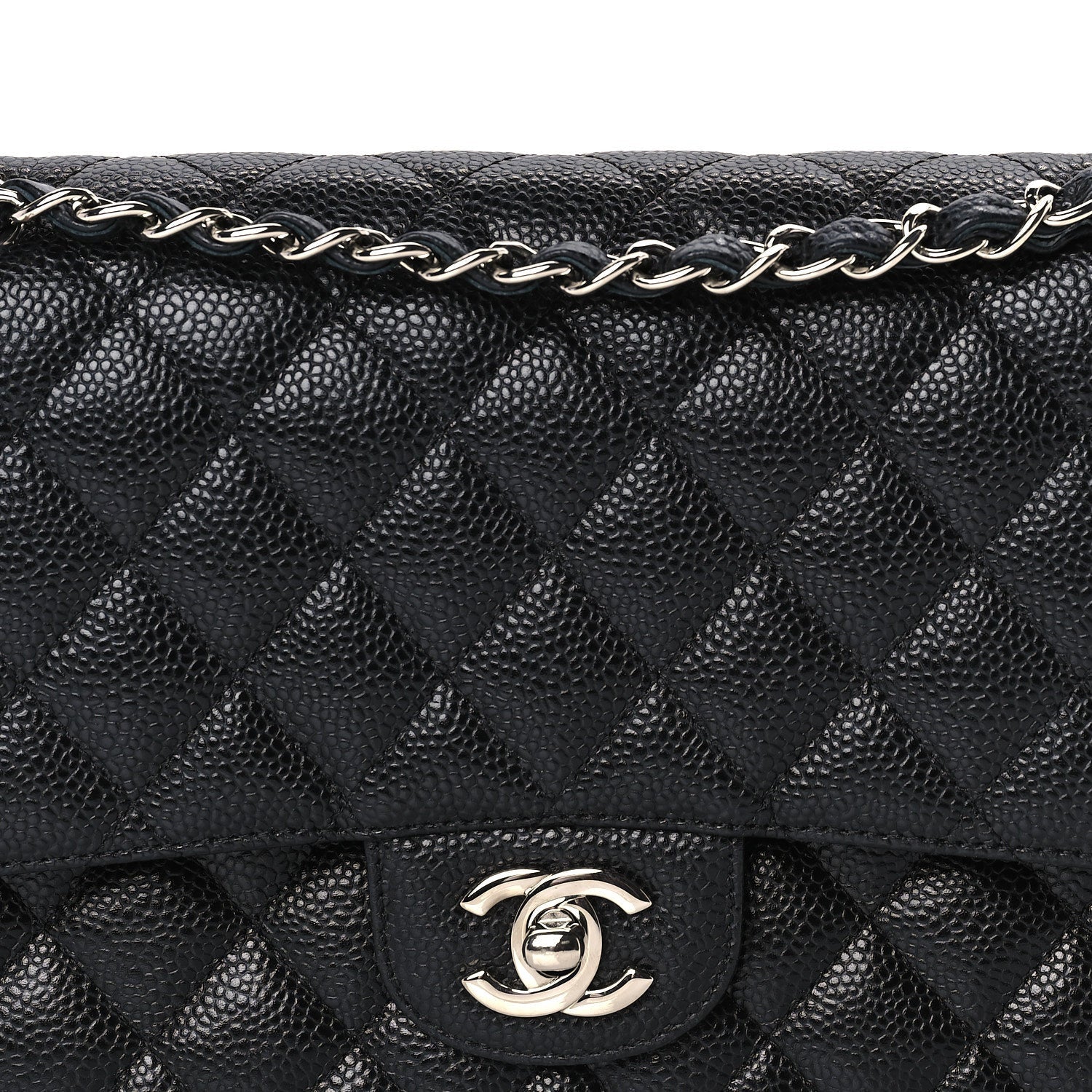 Chanel Caviar Quilted Medium Double Flap Black 7 of 9