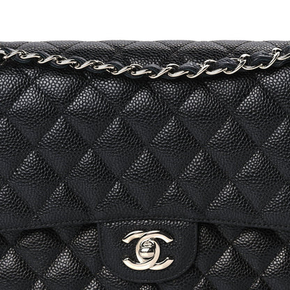 Chanel Caviar Quilted Medium Double Flap Black 7 of 9