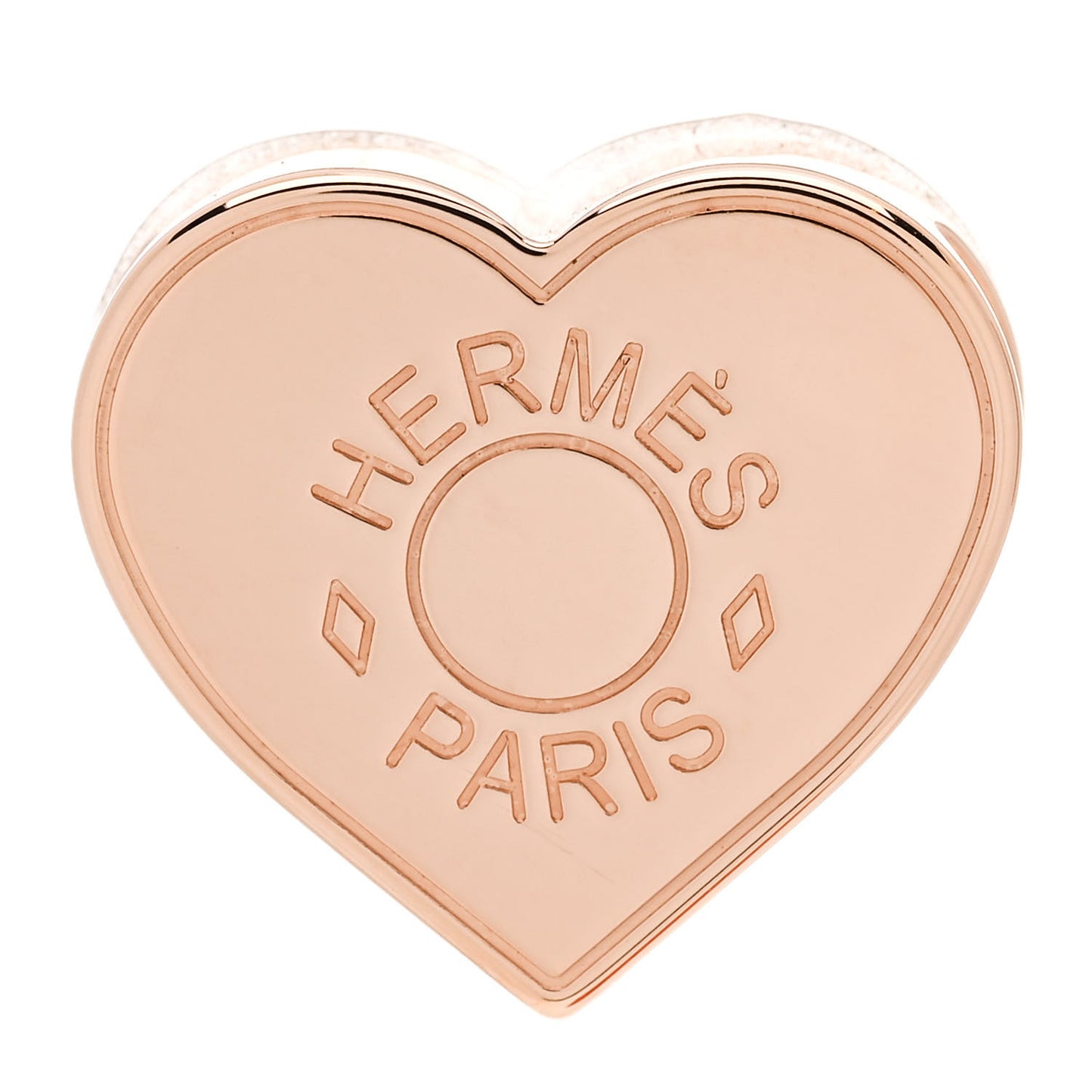 Rose Gold Plated Brass Mini Coeur Twilly Scarf Ring