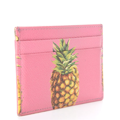 Dolce & Gabbana Dauphine Pineapple Print Card Holder Rosa 3 of 6