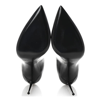 Saint Laurent Patent Calfskin Teddy High Vamp 105 Pumps 39 Black 6 of 7