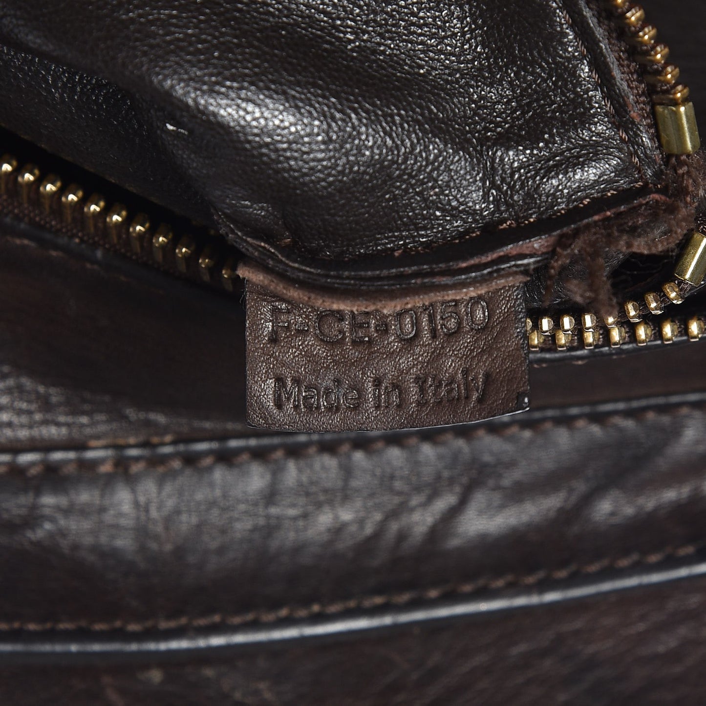 Pebbled Calfskin Mini Luggage Brown