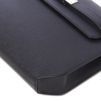 Hermes Epsom Kelly Depeches 25 Pouch Black 4 of 11