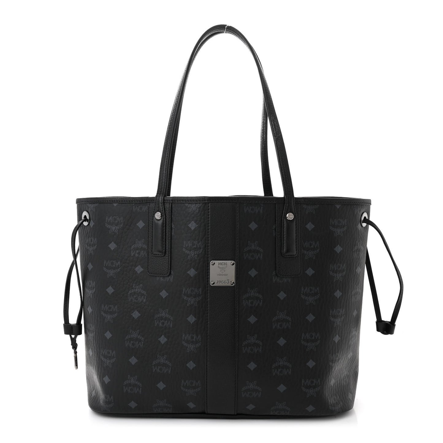 Visetos Medium Liz Reversible Shopper Tote Black