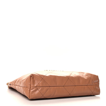 Chanel Shiny Calfskin Quilted Small Chanel 22 Camel 5 of 12