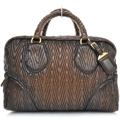 Prada Nappa Antic Chevron Bauletto 1 of 11