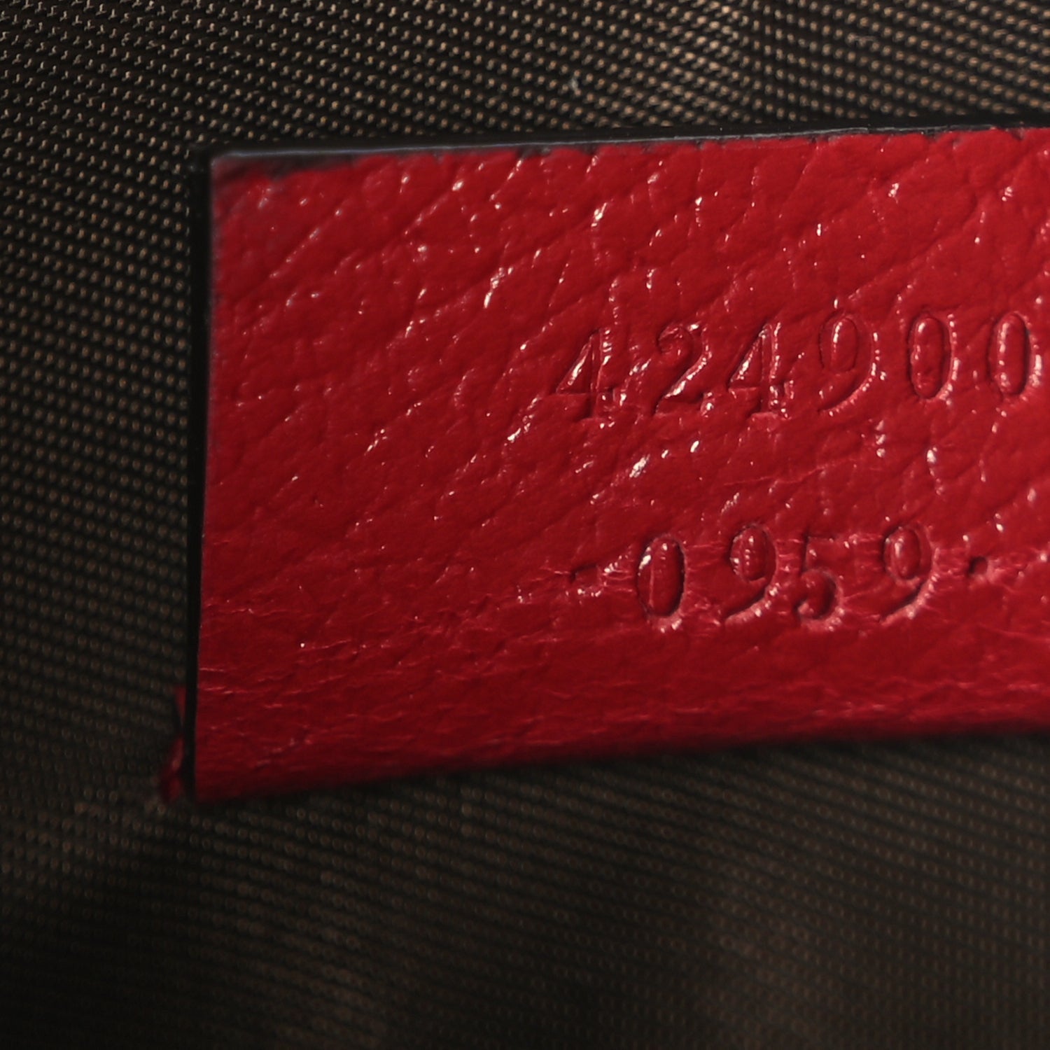 Gucci GG Supreme Monogram Tian Large Zip Pouch Beige Multicolor Red 7 of 7