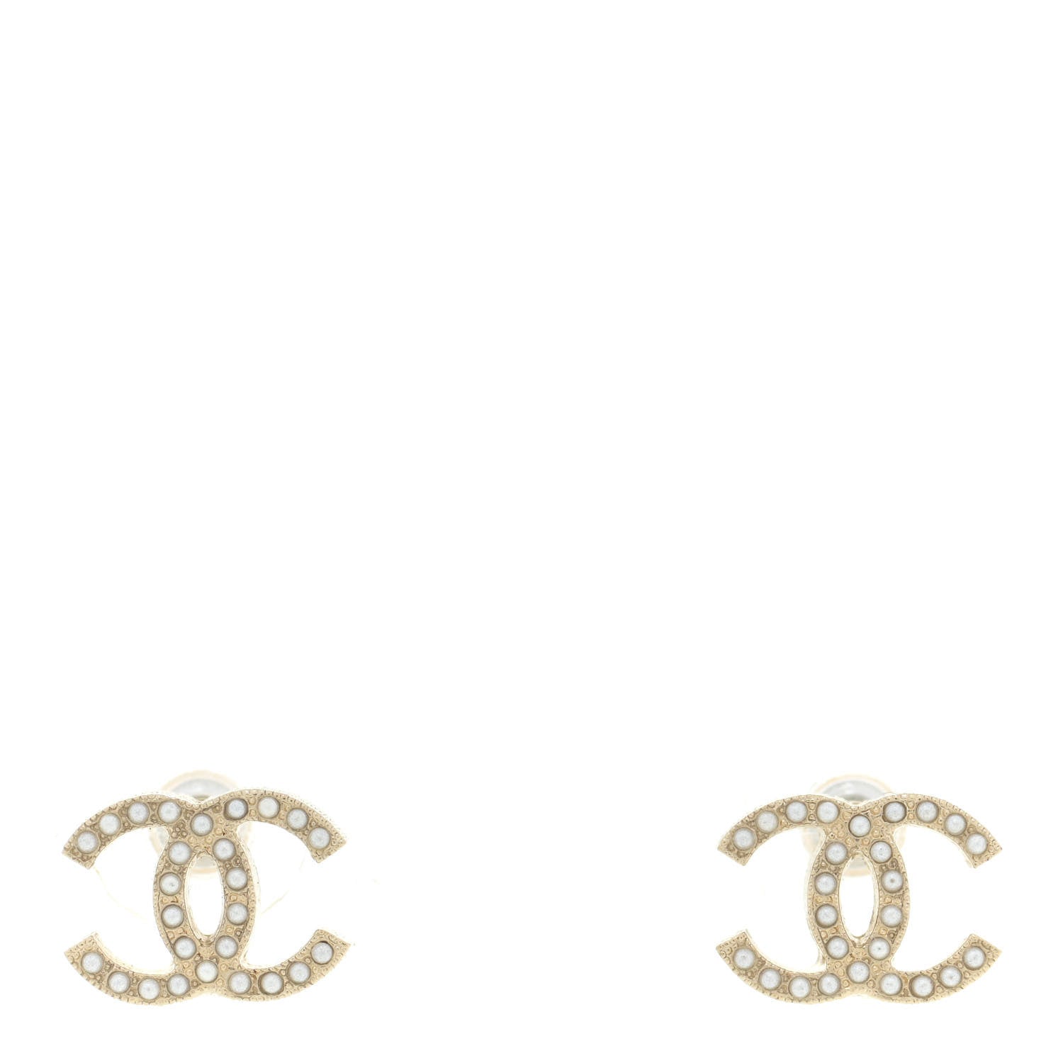 Chanel Pearl CC Earrings Gold 1 of 4