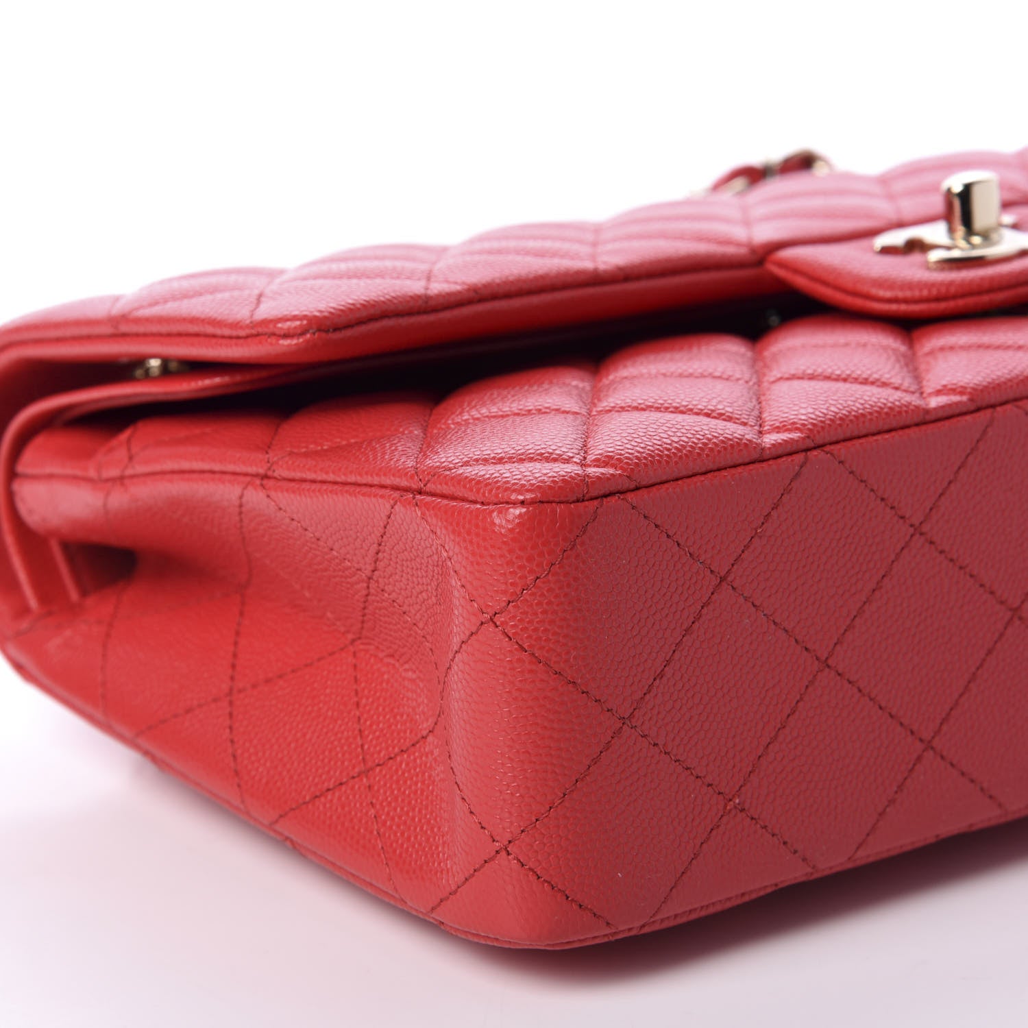 Chanel Caviar Quilted Medium Double Flap Red 6 of 11
