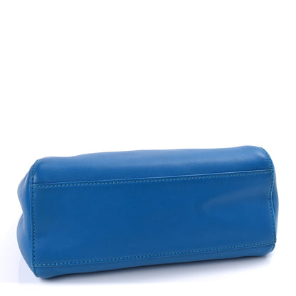 Fendi Nappa Colorblock Mini Peekaboo Iconic Satchel Blue Royal Papavero Cuoio 3 of 8