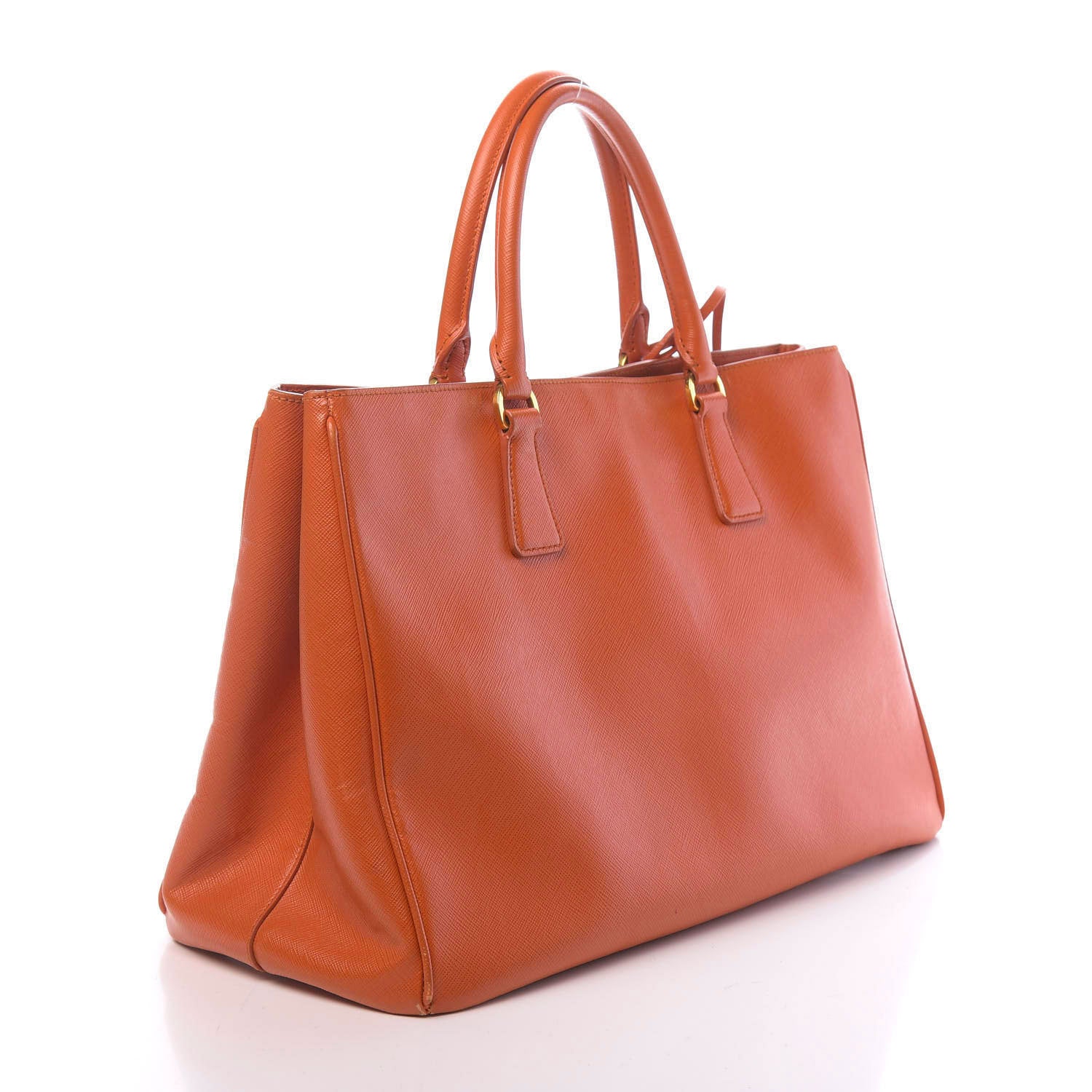 Prada Saffiano Lux Large Tote Papaya 3 of 17