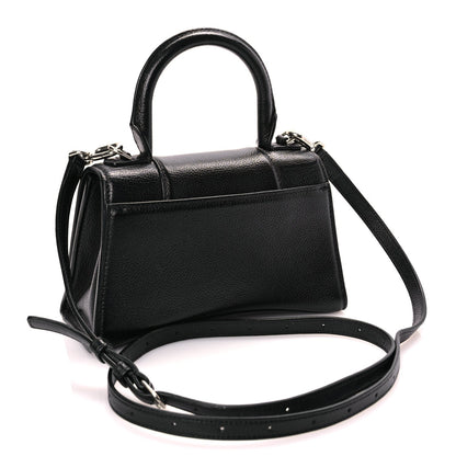 Balenciaga Grained Calfskin Hourglass Top Handle Bag XS Black 2 of 8