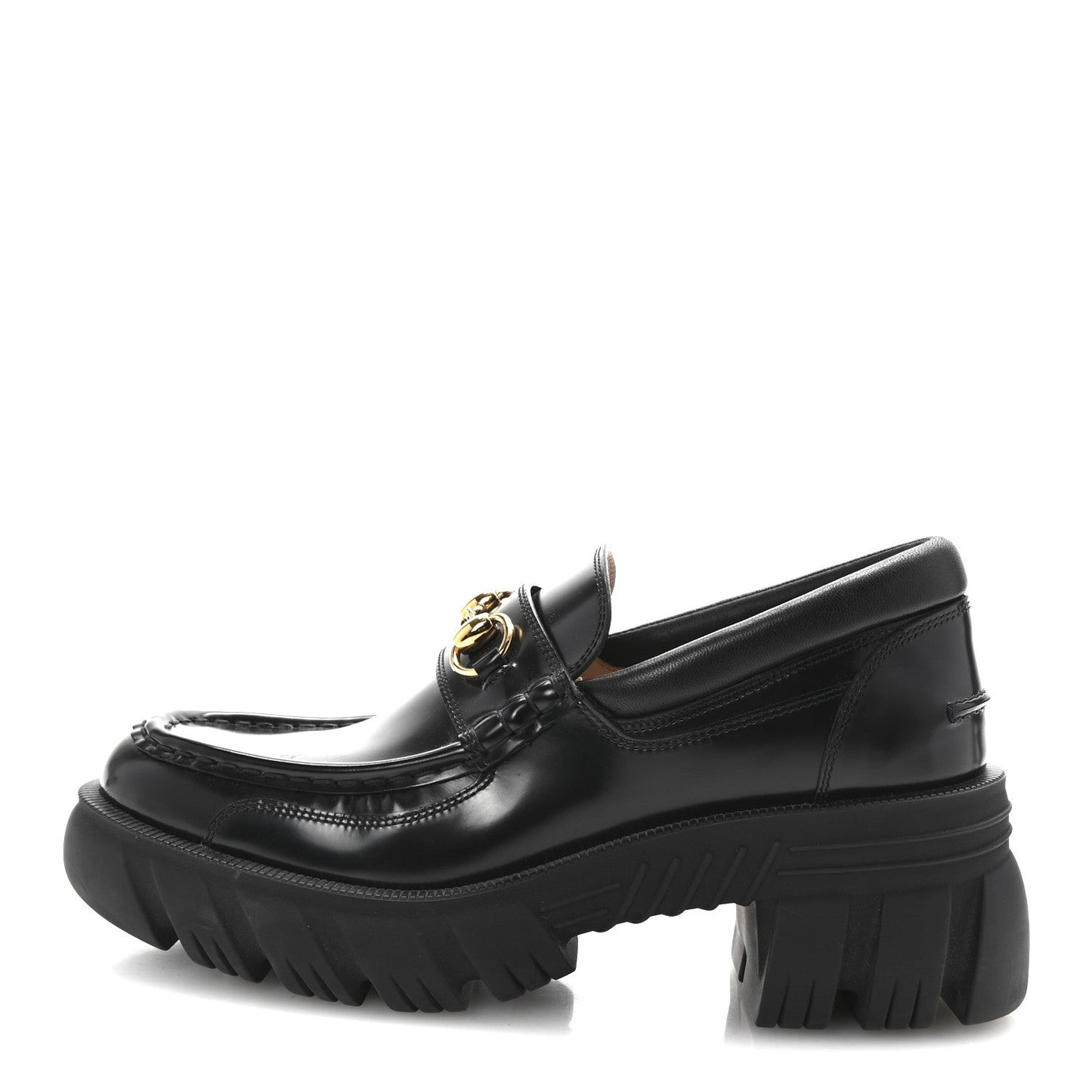 Cordovan Lux Womens Harald Horsebit 25mm Platform Loafers 40 Black