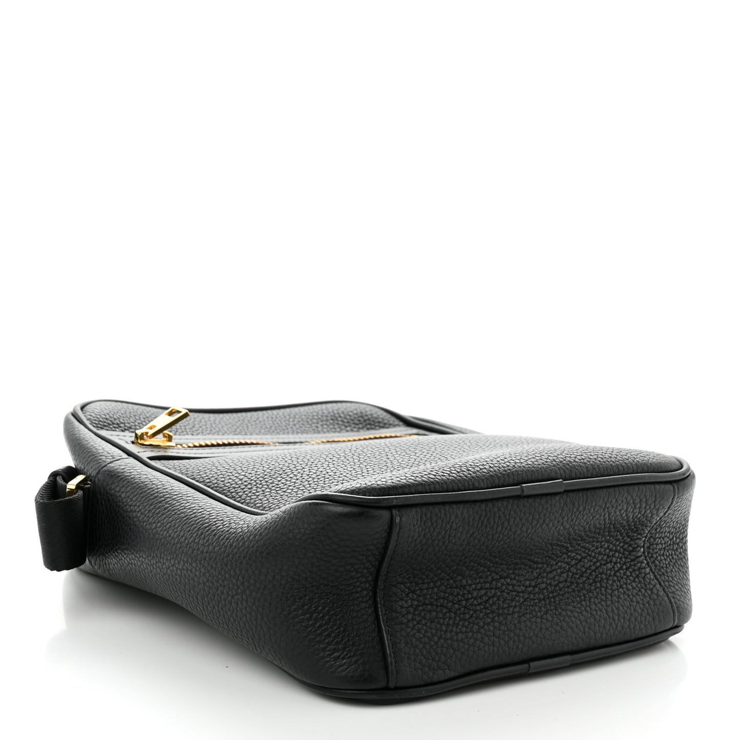 Grained Calfskin Small Buckley Messenger Black