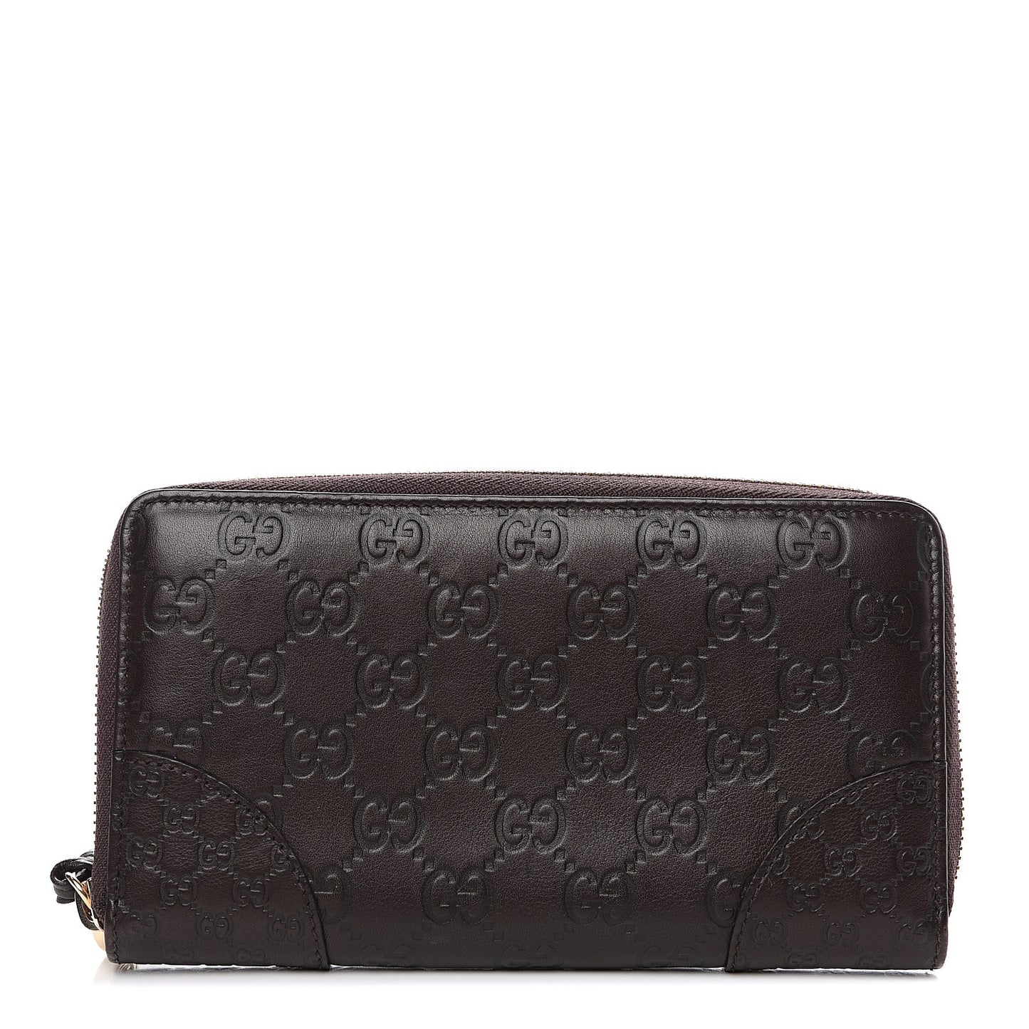 Guccissima Signature Microguccissima Bree Zip Around Wallet Chocolate