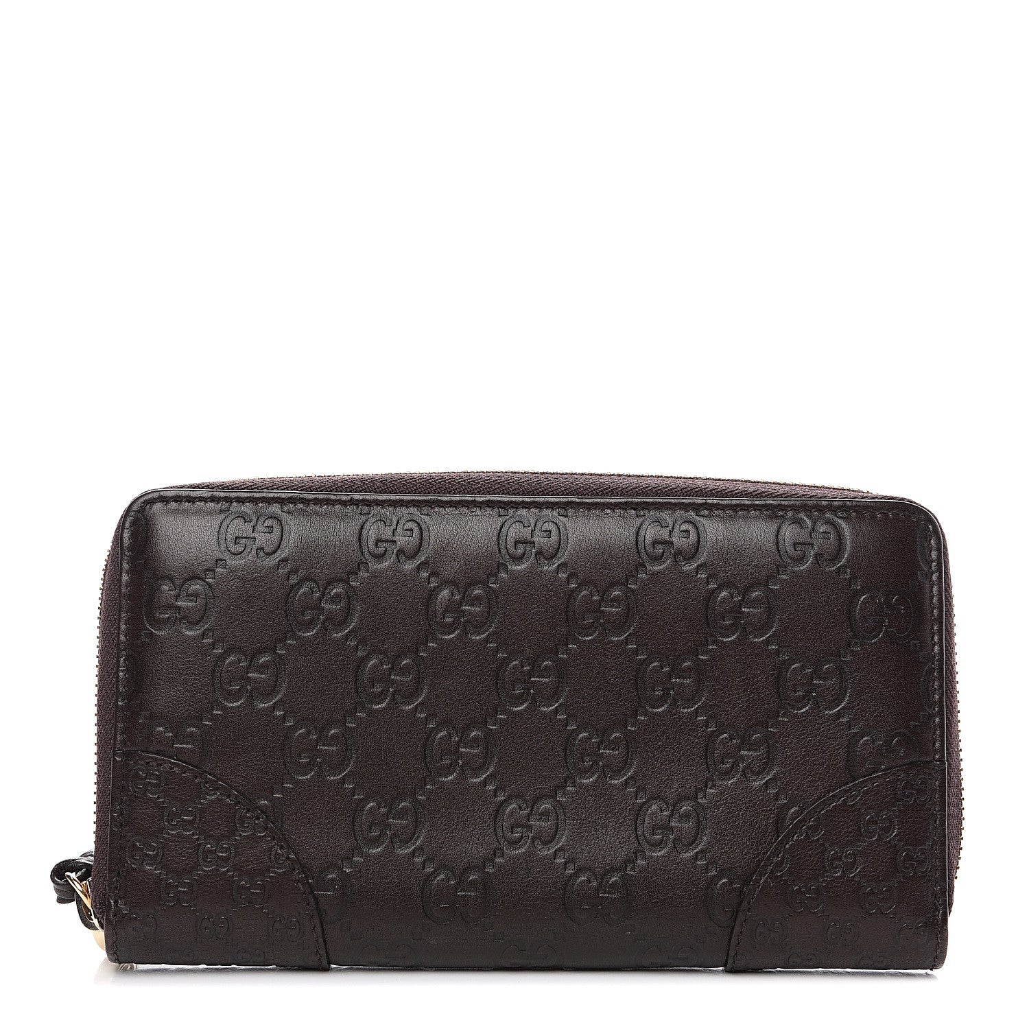 Gucci Guccissima Signature Microguccissima Bree Zip Around Wallet Chocolate 1 of 8