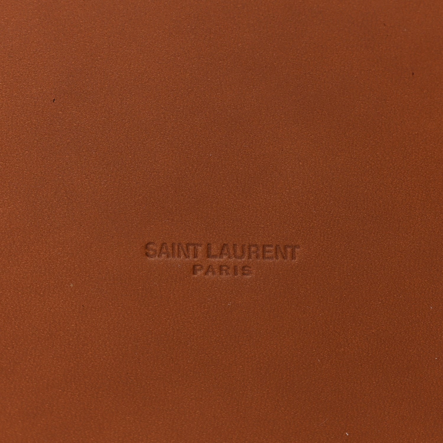 Saint Laurent Calfskin Vinyl Cabas Tote Brown 7 of 7