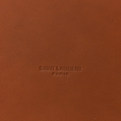 Saint Laurent Calfskin Vinyl Cabas Tote Brown 7 of 7