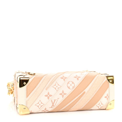 Louis Vuitton Calfskin Monogram Patchwork Side Trunk MM Quartz White Dune 3 of 8