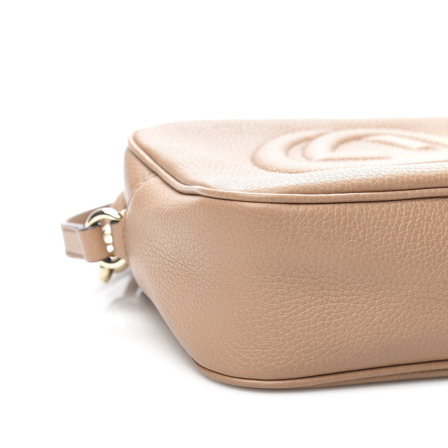 Pebbled Calfskin Small Soho Disco Bag Camelia