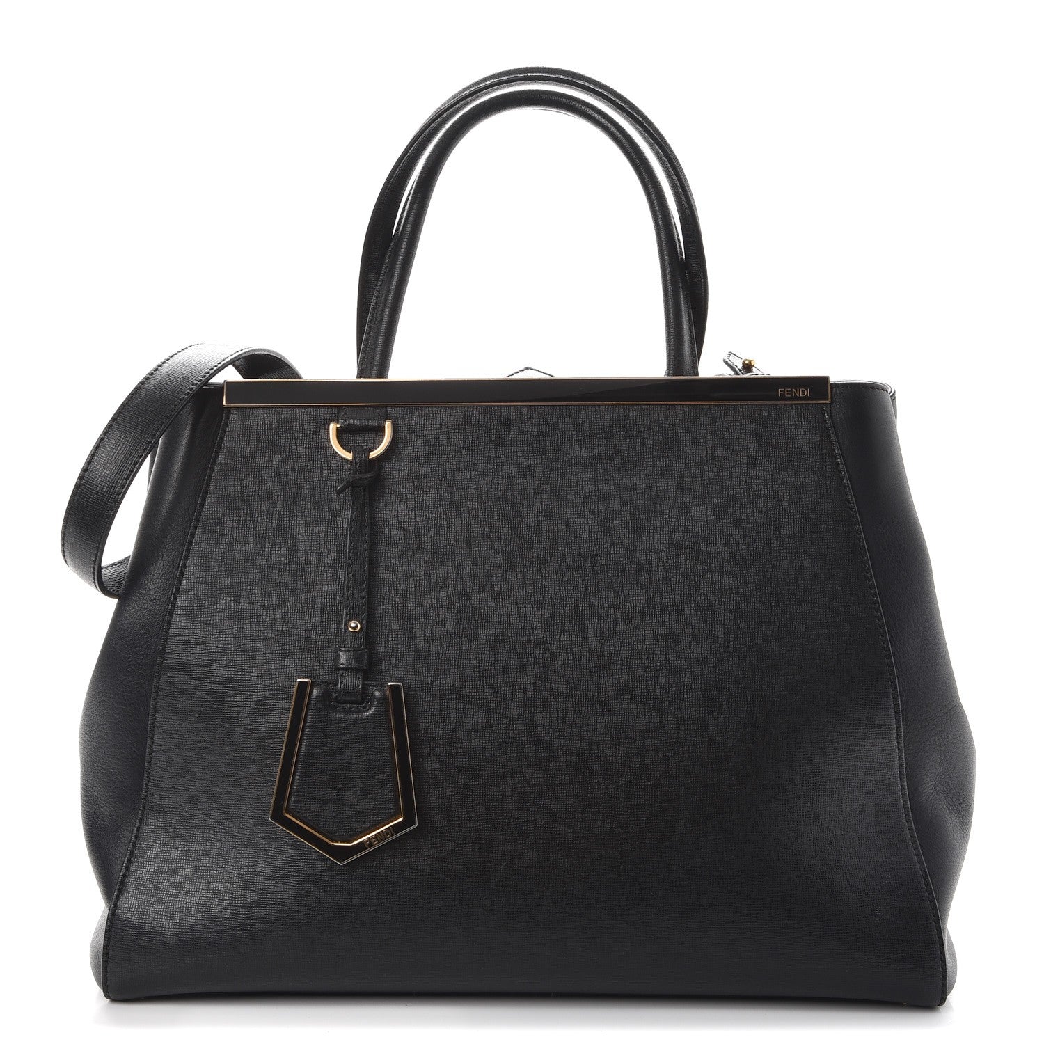 Fendi Vitello Elite Regular 2Jours Tote Black 1 of 15