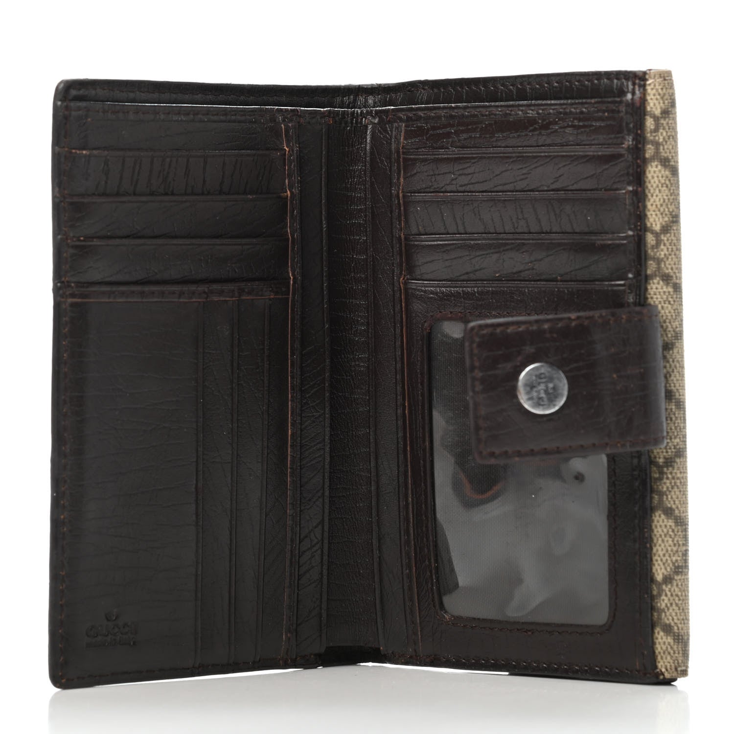Gucci GG Supreme Monogram Continental Flap Wallet Dark Brown 4 of 4