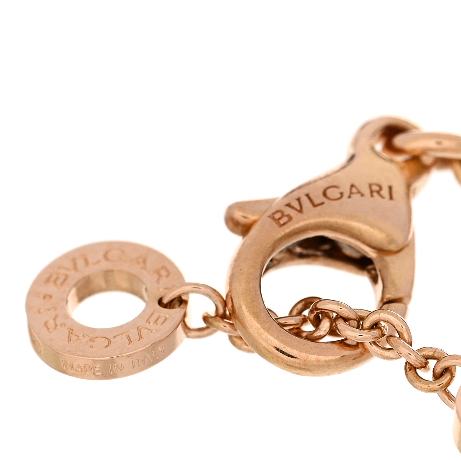 Bulgari 18K Rose Gold Diamond B.Zero1 Bracelet ML 3 of 4