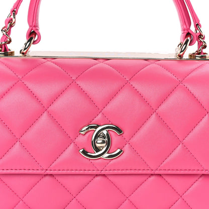 Chanel Lambskin Quilted Small Trendy CC Flap Dual Handle Bag  Dark Pink 7 of 9