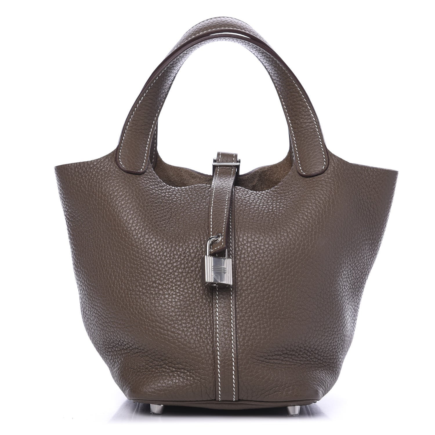 Hermes Taurillon Clemence Picotin Lock 18 PM Etoupe 1 of 10