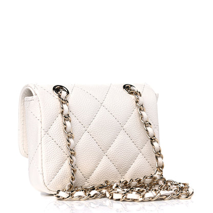 Chanel Caviar Quilted Belt Bag White 2 of 5