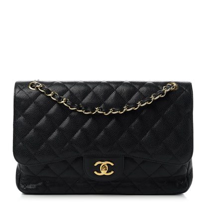 Chanel Caviar Quilted Jumbo Double Flap Black 1 of 10
