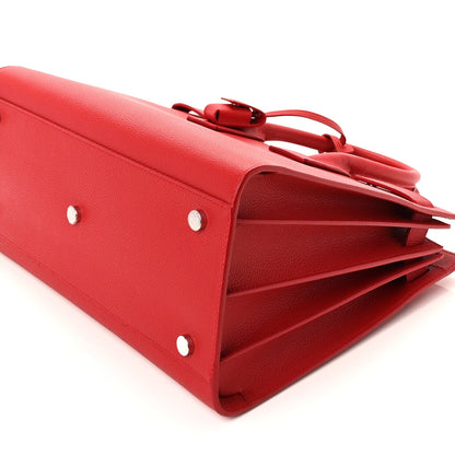Saint Laurent Grained Calfskin Small Sac De Jour Lipstick Red 8 of 8