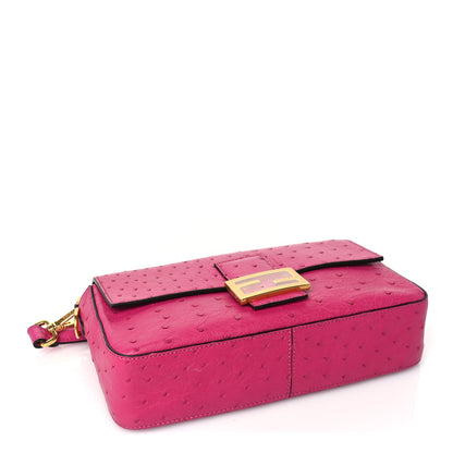 Fendi Ostrich Baguette Ciclamino Pilar 3 of 8