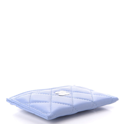 Chanel Lambskin Quilted Card Holder Light Blue 4 of 11