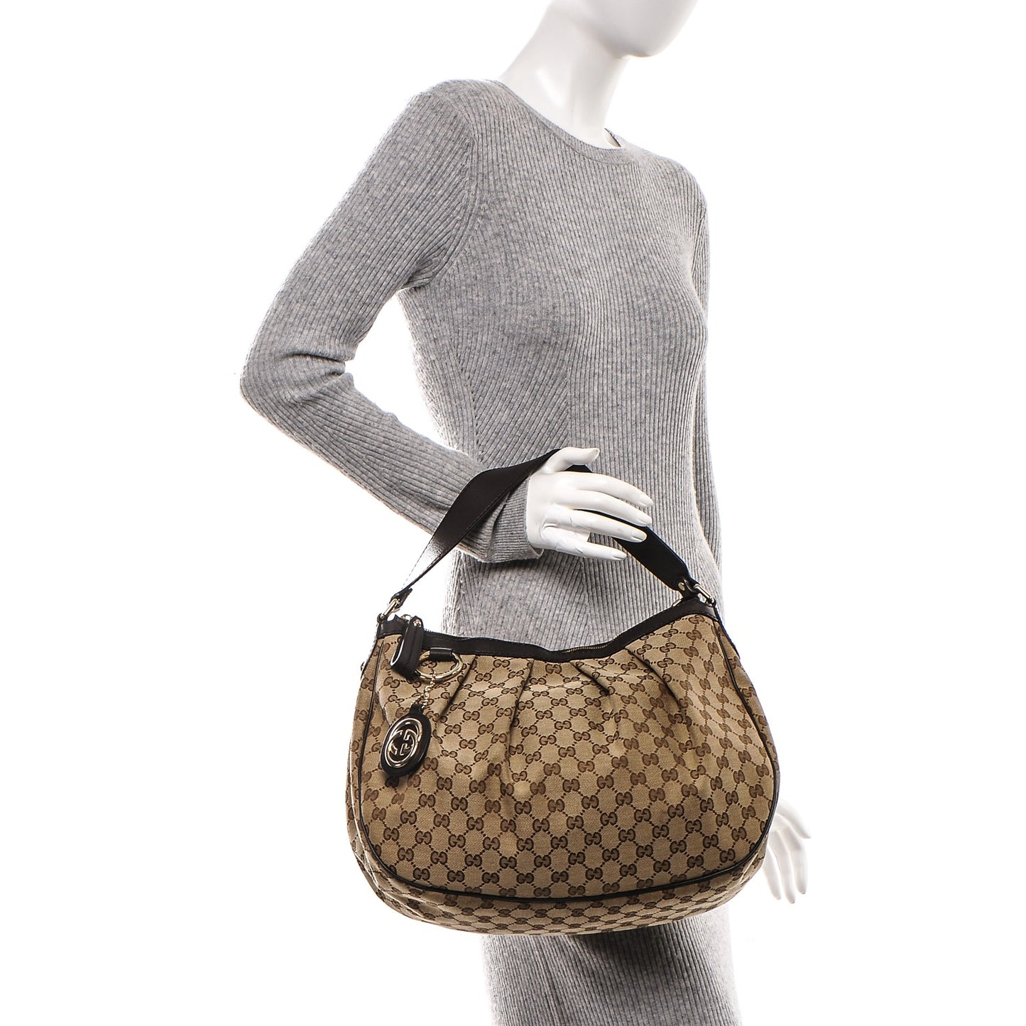 Monogram Medium Sukey Hobo Dark Brown