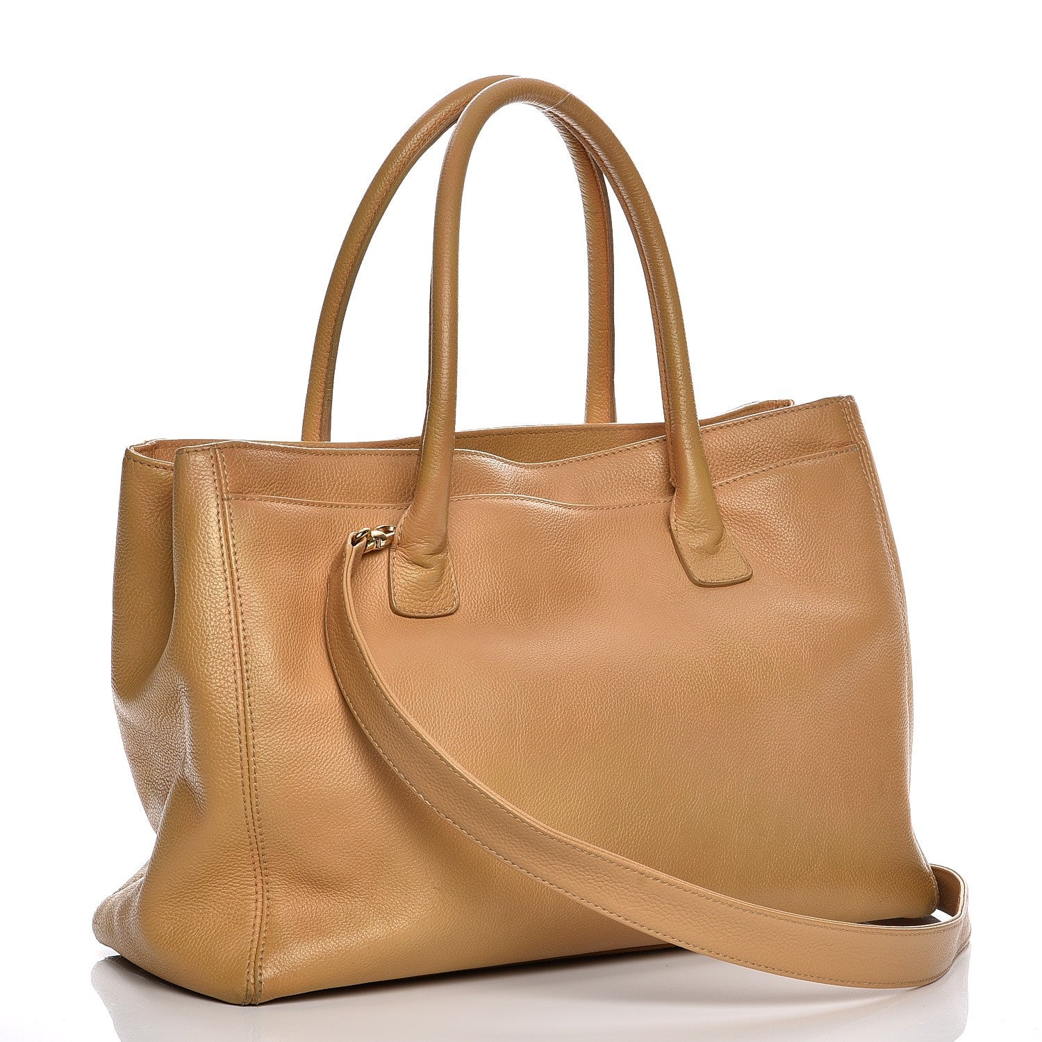 Chanel Calfskin Cerf Executive Shopper Tote Beige 4 of 19