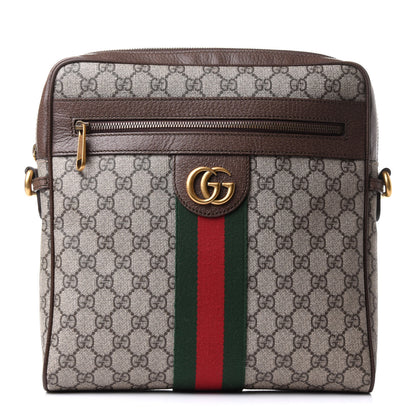 Gucci GG Supreme Monogram Web Medium Ophidia Messenger Bag Brown 1 of 10