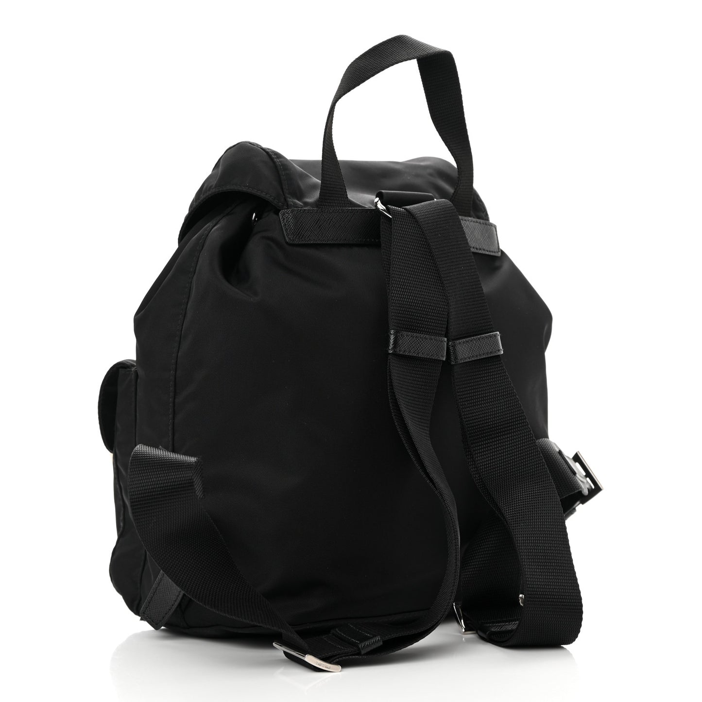 Tessuto Nylon Saffiano Small Backpack Black