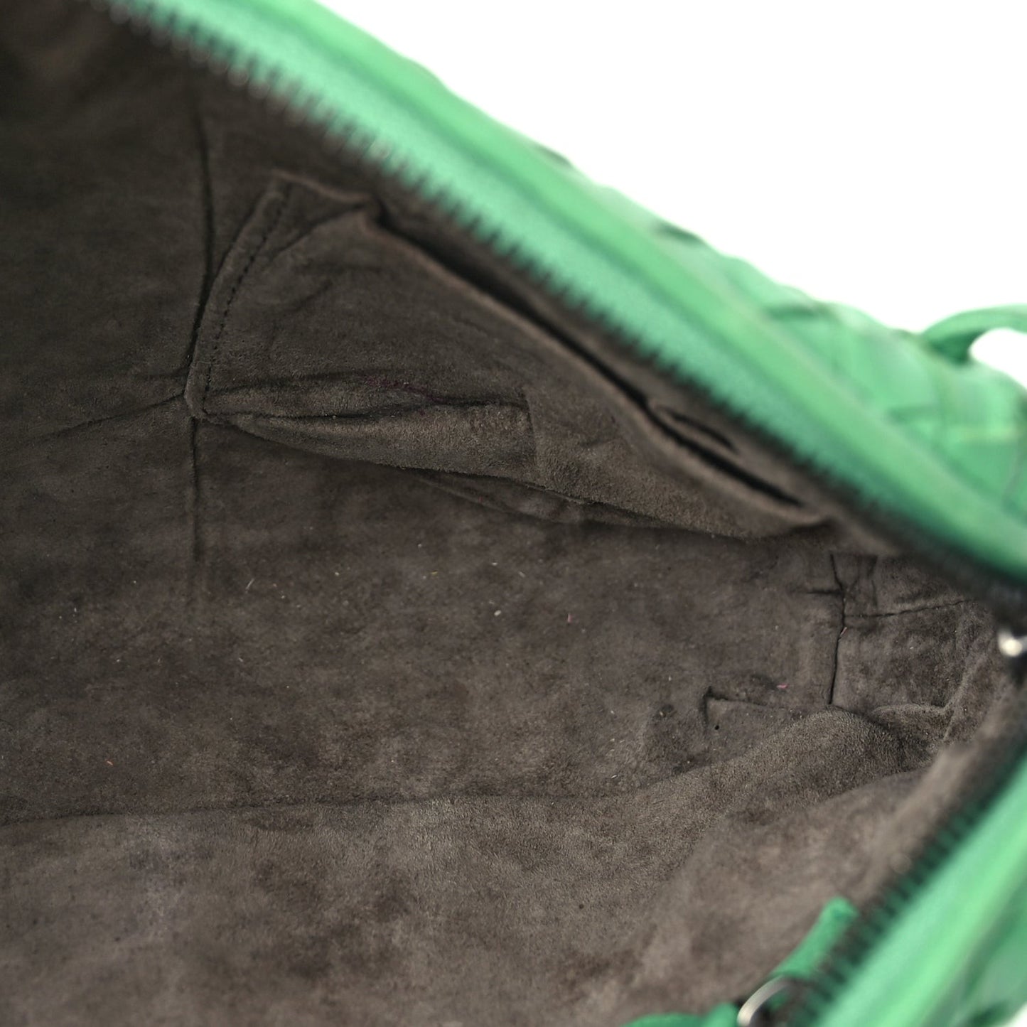 Nappa Intrecciato Nodini Crossbody Messenger Green
