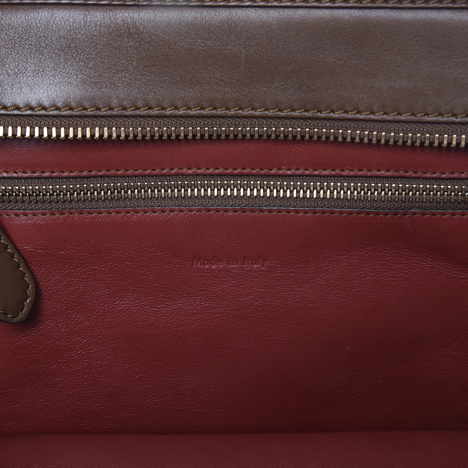 Celine Smooth Calfskin Suede Mini Luggage Khaki 7 of 20