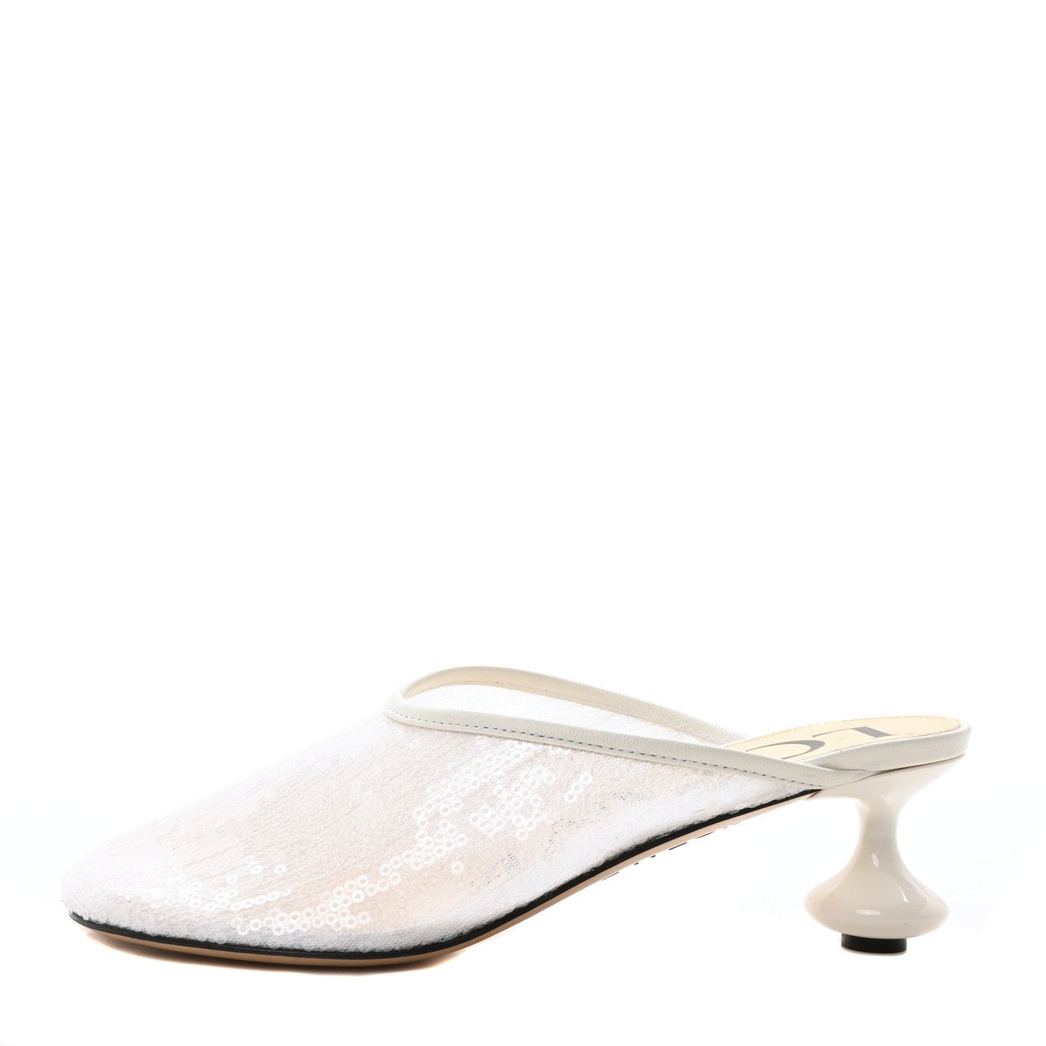 Loewe Sequin Toy Mule Pumps 35 Transparent White 1 of 7