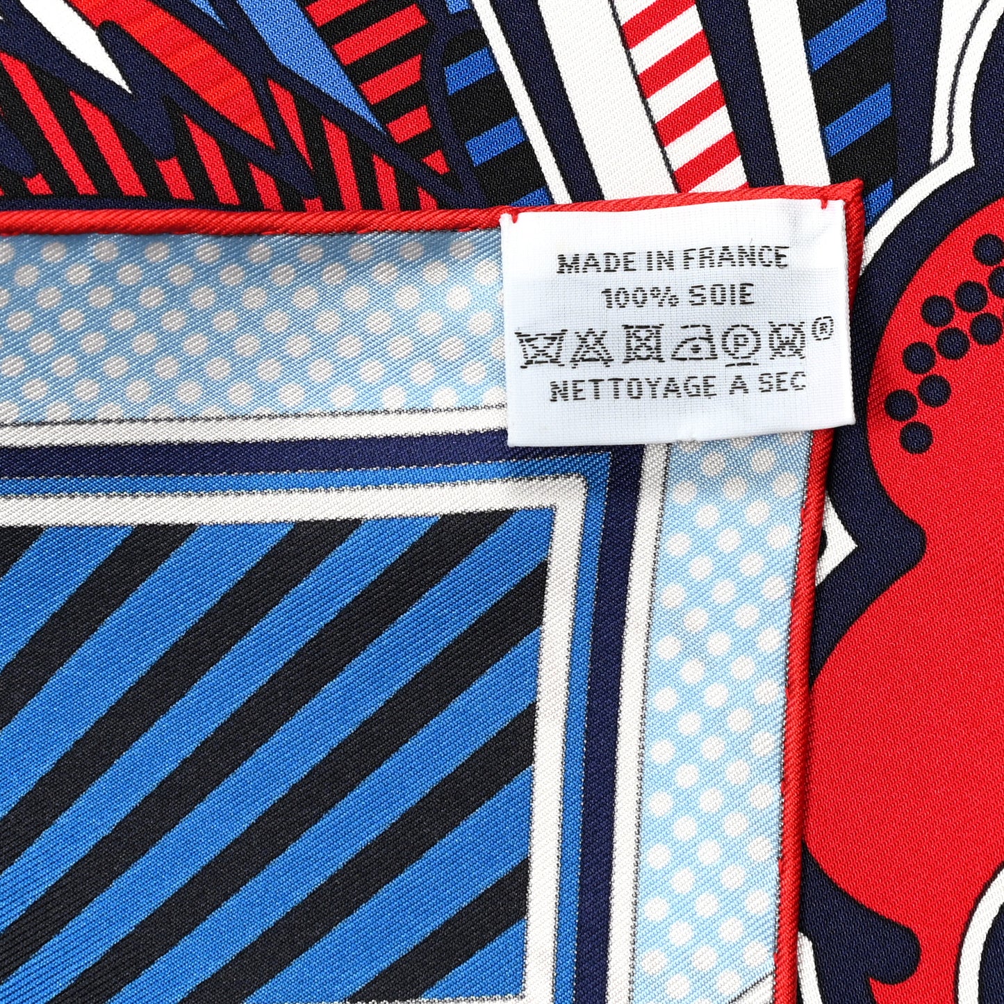 Silk Pegase Pop Pocket Square Ciel Rouge Bleu Moyen