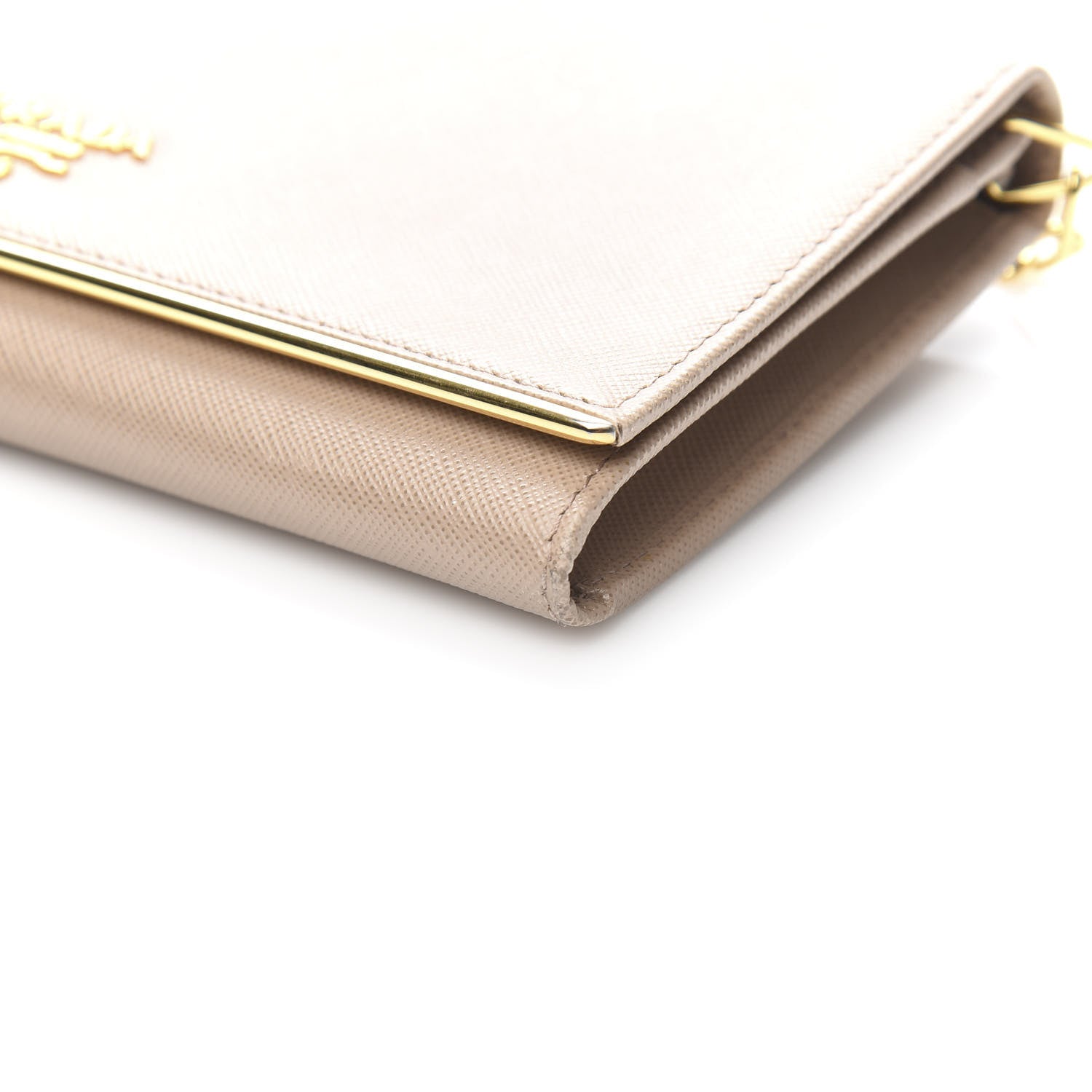 Prada Saffiano Metal Bar Chain Wallet Cammeo 9 of 11