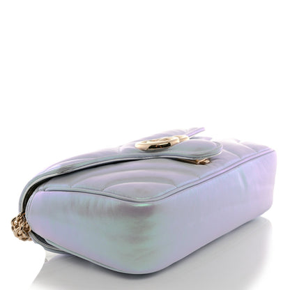 Gucci Iridescent Nappa Chevron Matelasse Small GG Marmont Shoulder Bag Iridescent Snow Light Blue 4 of 7