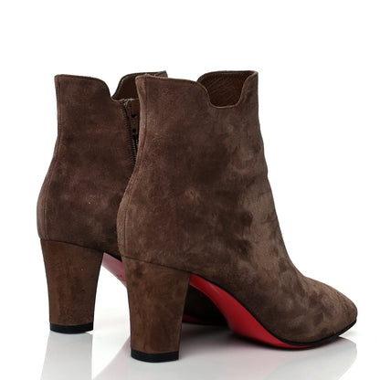 Christian Louboutin Suede Ankle Boots 38 Brown 4 of 7