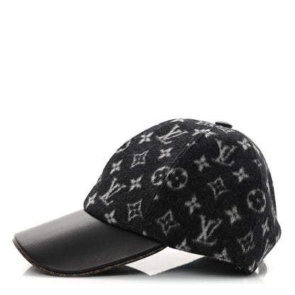 Louis Vuitton Wool Monogram Carry On Cap M Black 3 of 12