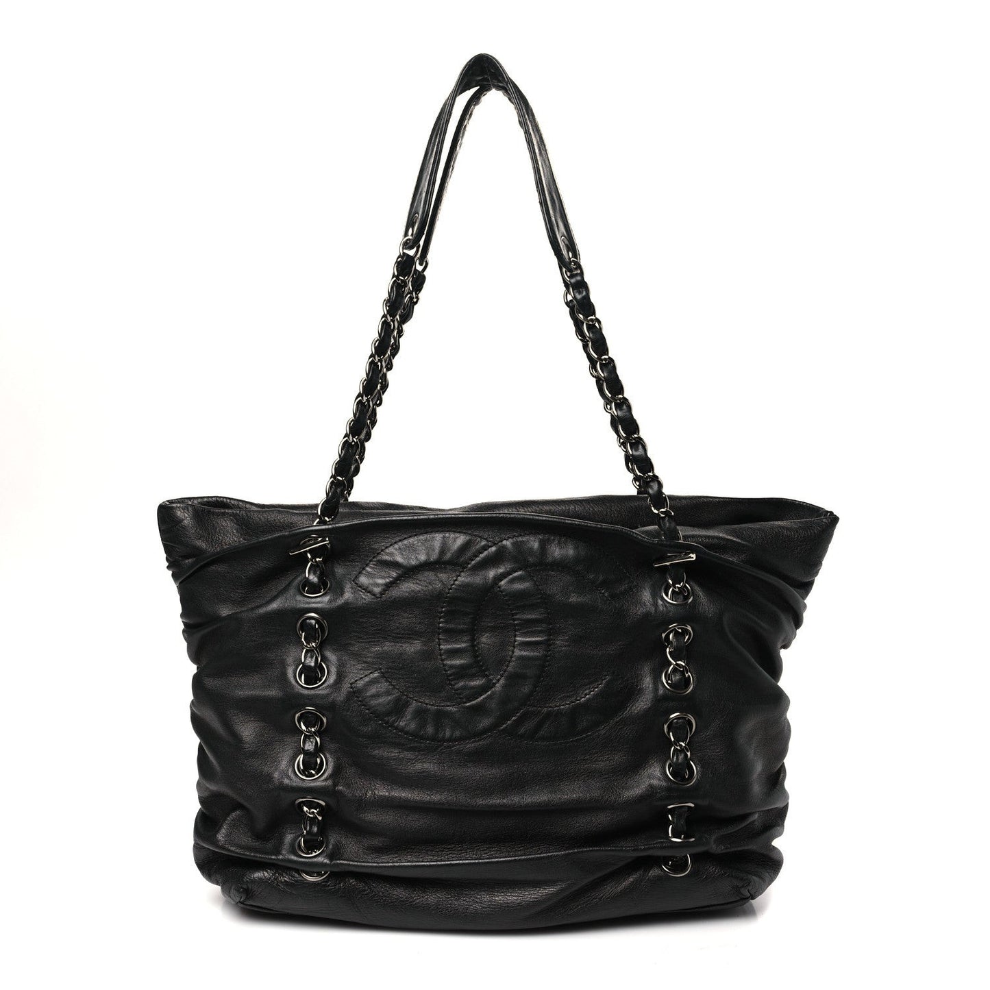 Lambskin Timeless Sharpei Chain Shoulder Bag Black