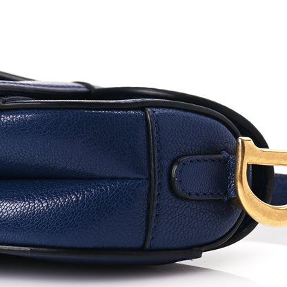 Christian Dior Goatskin Micro Saddle Bag With Strap Blue Royale 8 of 8