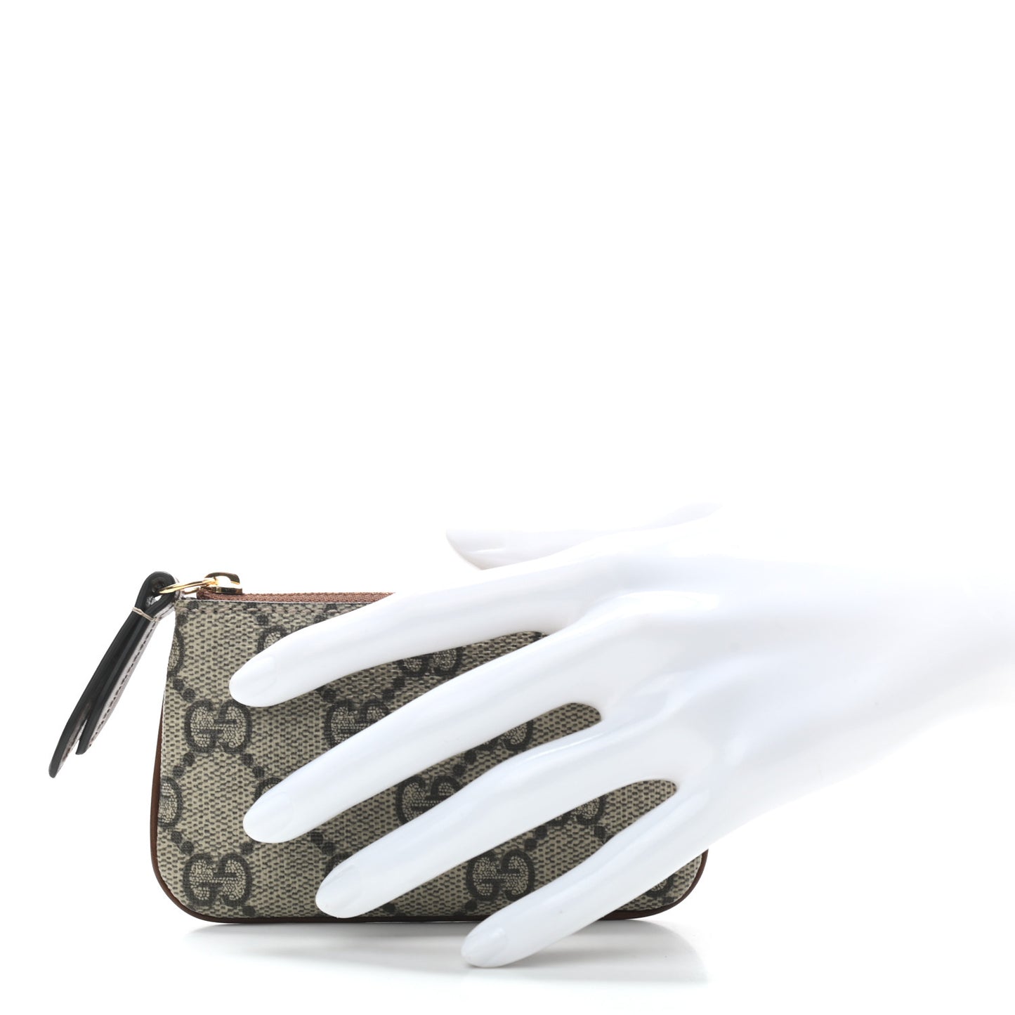 GG Supreme Monogram Key Case Brown