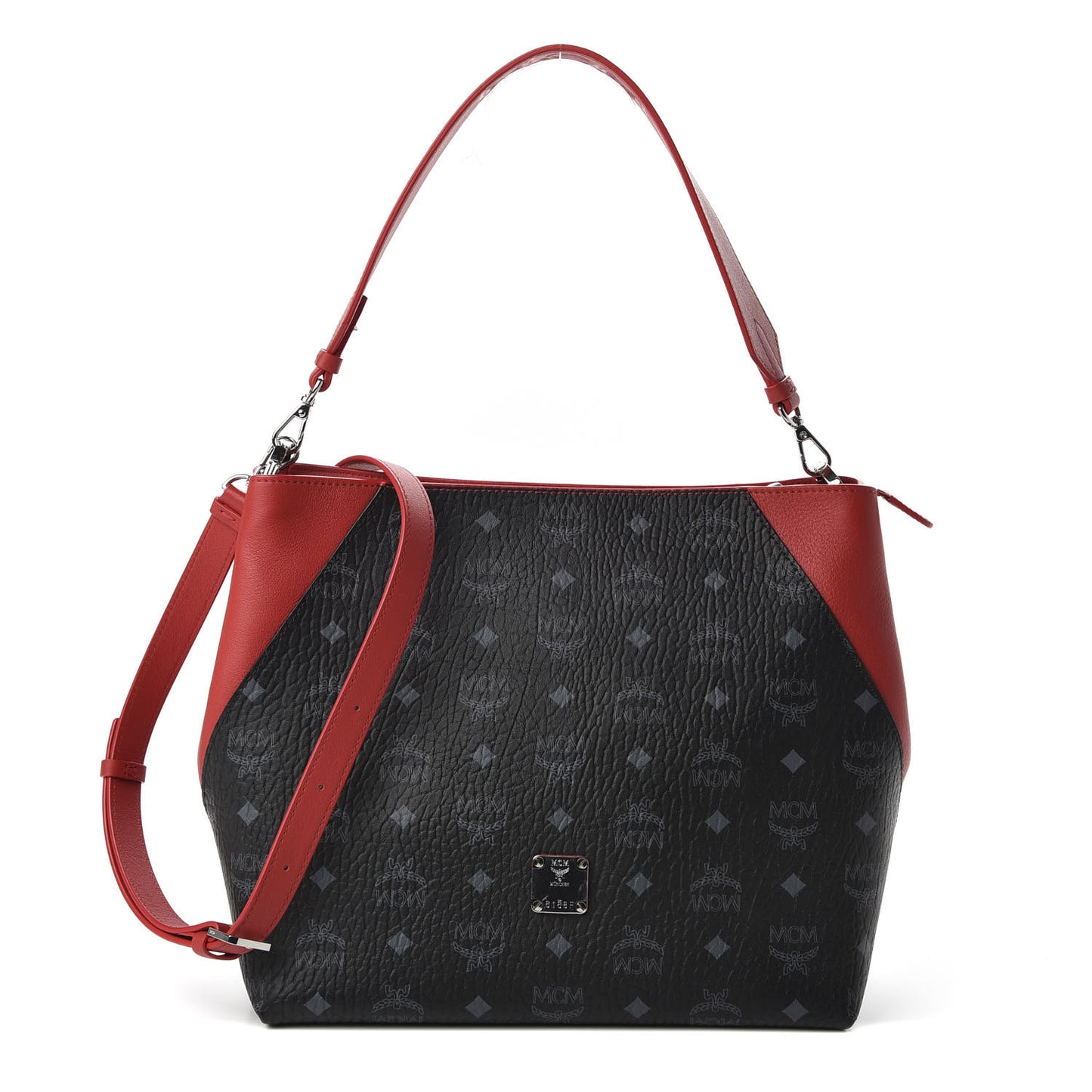 Visetos Medium Klara Hobo Red Black